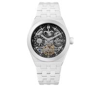 Ingersoll 43-mm-Automatikuhr 1892 The Broadway für Herren mit schwarzem Zifferblatt und weißem Keramikarmband I15101