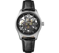 Ingersoll Herrenuhr The Maverick I17401 48 mm, schwarzes Zifferblatt, Lederband, Automatik