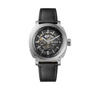 Ingersoll The Outrider Herren 44mm Automatikuhr mit schwarzem Zifferblatt und schwarzem Lederarmband