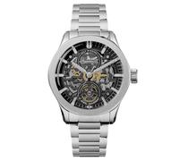 Ingersoll The Bronc Herren 44mm Automatikuhr mit schwarz-goldenem Zifferblatt und silbernem Edelstahlarmband