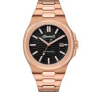 Ingersoll The Catalina Herren-Automatikuhr, 47 mm, in Schwarz mit analoger Anzeige und roségoldenem Edelstahlarmband I11802.