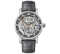 Ingersoll The Herald Herren-Automatikuhr, 40 mm, mit skelettiertem Zifferblatt und echtem Lederarmband I00402B