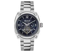 Ingersoll The Michigan Automatik Herren Armbanduhr aus Edelstahl in der Farbe Silber-Blau 45mm, Wasserdichtigkeit: 5Bar, I01107