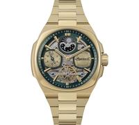Ingersoll The Spirit Herrenuhr 46.7 mm Automatikuhr mit Grun Ziffernblatt und goldfarbenem Edelstahlarmband I15801