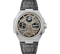 Ingersoll The Spirit Herrenuhr 46.7 mm Automatikuhr mit schwarzem Ziffernblatt und schwarzem Lederarmband I15801