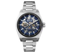 Ingersoll The Vert Herren 43mm Automatikuhr mit blauem Zifferblatt und silberfarbenem Edelstahlarmband