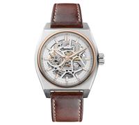 Ingersoll The Vert Herren-Automatikuhr, 43 mm, mit skelettiertem Zifferblatt und braunem Lederarmband