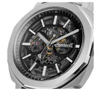 Ingersoll The Outrider Herren 44mm Automatikuhr mit schwarzem Zifferblatt und schwarzem Lederarmband