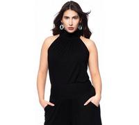 Ingoria COSMA Neckholder Blusentop mit Schluppe (Uni) schwarz XXL (44)