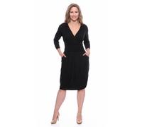 Ingoria TIFFANIE Figurfreundliches Etui-Kleid mit Tulpenrock aus TENCEL Modal schwarz XL (42)