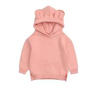 inhzoy Kinder Baby Jungen Mädchen Hoodie Sweatshirts Warme Kapuzenpullover Mit/Ohne Fleece Frühling Herbst Winter Tops Hell-Pink 68-74/6-9 Monate