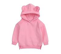 inhzoy Kinder Baby Jungen Mädchen Hoodie Sweatshirts Warme Kapuzenpullover Mit/Ohne Fleece Frühling Herbst Winter Tops Rosa 68-74/6-9 Monate