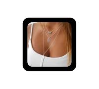 Inilbran Boho Geschichtet Türkis Blatt Anhänger Halskette Silber Feder Halskette Choker Vintage Blatt Halskette Hohlen Blatt Tropfen Kette Halskette Schmuck Für Frauen Und Mädchen