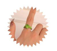 Inilbran Boho Grüner Frosch Fingerring Vintage Krone Frosch Wrap Offener Ring Grüner Frosch Offener Knöchelring Frosch Verstellbarer Stapelring Schmuck Für Frauen Und Mädchen