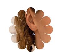 Inilbran Boho Kristall Bösen Blick Reifen Ohrringe Silber Strass Bösen Blick Huggie Hoop Ohrringe Vintage Teufel Auge Tropfen Ohrringe Funkelnden Bösen Blick Schutz Ohrringe Schmuck Für Frauen