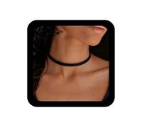 Inilbran Boho Large Velours Collier Ras du Cou Noir Velours Daim Collier Punk Noir Velour Colliers Vintage Satin Ruban Colliers Bijoux pour Femmes et Filles