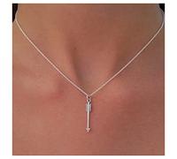 Inilbran Boho Pfeil Anhänger Halskette - Silber Choker Vintage Amor Minimal Schmuck für Frauen und Mädchen