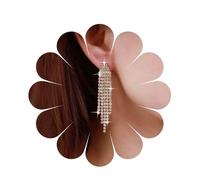 Inilbran Boho Strass Kronleuchter Ohrringe Gold Cz Quaste Kette Tropfen Ohrringe Funkelnde Cz Kristall Ohrstecker Ohrringe Hochzeit Cz Fransen Baumeln Ohrring Schmuck Für Frauen Und Mädchen