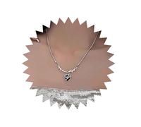 Inilbran Punk Stacheldraht Herz Anhänger Halskette Vintage Hohl Herz Choker Halskette Silber Dorn Onyx Herz Halskette Gothic Zirkon Herz Kette Halskette Schmuck Für Frauen