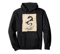 Ink Dragon Zen Flow Japanische Sumi-Kunst Pullover Hoodie