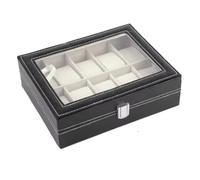 Inkoby Uhrendisplaybox Aus PU-Leder, Sammlungsaufbewahrungsregalbox, Schmuckaufbewahrungsbox, Uhrenaufbewahrung, 10-Stellige Uhrenbox