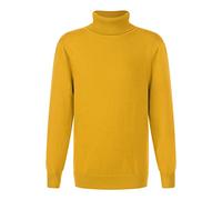 inlzdz Jungen Strickpullover Langarm Pullover Sweatshirt Rollkragen Sweater Pullis Jumper Top Kinder Thermo-Winterpullover Langarmpullover Gelb 146-152