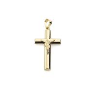 Inmaculada Romero IR Kreuz mit Christusfigur, Anhänger aus 18-karätigem Gold, 27 mm, schlicht