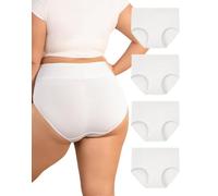 INNERSY Damen Unterhosen Große Größen Weiss Übergrößen Panties, 56-58, Weiß