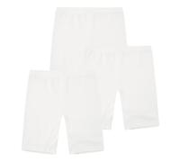 INNERSY Kurze Radlerhose Mädchen Weiß Baumwolle Leggings Kurz Unterkleid Hose Kinder 3er Pack (14-16 Jahre, 3 Weiß)