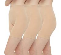 INNERSY Radlerhose Damen Hautfarben Leggins Kurz Unter Rock Chub Rub Shorts Unsichtbare 3er Pack (M/40, Beige)