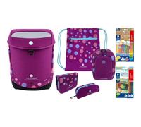 InnovabaQ Schulranzen-Set 8-tlg. Purple Bubbles