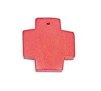 INNSPIRO Anhänger Holz gewachst Kreuz, rot, 23 x 23 mm, 50u, ca.