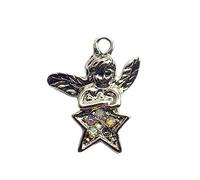 INNSPIRO Nice Charms Anhänger aus Metall, Engel mit Stern, 16 x 20 mm, 25 Stück, 4x26mm., Metall, Kein Edelstein