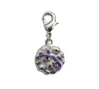 INNSPIRO Nice Charms Anhänger aus Metall, lila Salamander, mit Karabiner, Durchmesser: 15 mm, 25 Stück., 12x19mm., Metall, Kein Edelstein