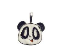 INNSPIRO NICE CHARMS Anhänger aus Metall, Panda, schwarz und weiß, 14 x 17 mm, 25 Stück, 22x10mm., Metall, Kein Edelstein