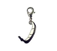 INNSPIRO NICE CHARMS Gondel Anhänger schwarz und weiß mit Karabiner 20x11mm 25u., 15x16mm., Metall, Kein Edelstein