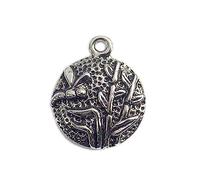 INNSPIRO Nice Charms Metall-Anhänger Blume mit Libelle, Durchmesser 13 mm, 25 Stück, 14x14mm., Metall, Kein Edelstein