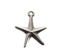 INNSPIRO Nice Charms Metall-Anhänger, Stern, 5 Spitzen, 16 x 20 mm, 25 Stück, 20x11mm., Metall, Kein Edelstein