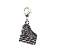 INNSPIRO Nice Charms Piano Anhänger aus Metall mit Karabiner, 14 x 18 mm, 25 Stück., 8x13mm., Metall, Kein Edelstein