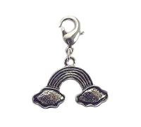 INNSPIRO Nice Charms Regenbogen-Metallanhänger mit Karabiner, 24 x 16 mm, 25 Stück., 22x22mm., Metall, Kein Edelstein