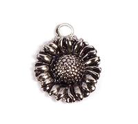 INNSPIRO Nice Charms Sonnenblumen-Anhänger aus Metall, 15 x 17 mm, 25 Stück., 10x18mm., Metall, Kein Edelstein
