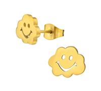 Inoki - Happy Cloud Ohrstecker aus vergoldetem Stahl