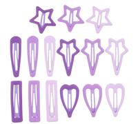 INOOMP 15 Stück Kleine Metall Stern Haarspangen Für Mädchen Bunte Haarklammern Mit Druckknopf Vielseitige Haarschmuck Clips Für Alltag Party Und Geschenk