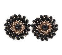 INOOMP 2 Stück Kristall Zierknöpfe aus Metall mit Schlaufe Runde Dekorative Nähknöpfe für Blazer und Denim Jeans zum Nähen und Selbstgemacht Basteln