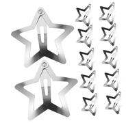 INOOMP 20 Stück Kleine Stern Haarspangen aus Metall Silberne Kawaii Haarclips mit Schnappverschluss für Mädchen und Damen Modische Haaraccessoires für Schule Party und Alltag