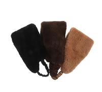 INOOMP 3 Stück pack Kunstpelz Stirnbänder mit Ohrenschützern Breites Elastisches Haarband für Damen Warmes Winter Stirnwärmer für Outdoor Ski Sport und Alltag