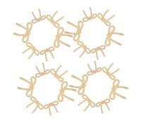 INOOMP 30 Stück Goldene Zinklegierung Legierungsknöpfe mit Schleifenmotiv 15 23mm Elegante Befestigungsknöpfe für Kleidung zum Selbstgemacht und Dekoration Nähen