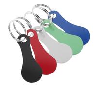 INOOMP 5 Stück pack Metall Einkaufswagen Schlüsselanhänger Farbig Kompakt Leichter Einkaufschip Schlüsselring für Supermarkt und Straßenbahn Robust und Tragbar