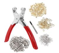 INOOMP Metallösen mit Ösenzange und Unterlegscheiben 6mm Innendurchmesser 800 Stück Schwarze und Goldfarbene Ösen aus Eisen Rostfrei für Gardinen Planen und Selbstgemacht