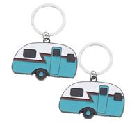 INOOMP Schlüsselanhänger Kreatives Design Wohnmobil 2 Stück-pack aus Zinklegierung zum Dekorieren von Taschen Geschenk für Camping Fans und Reisen